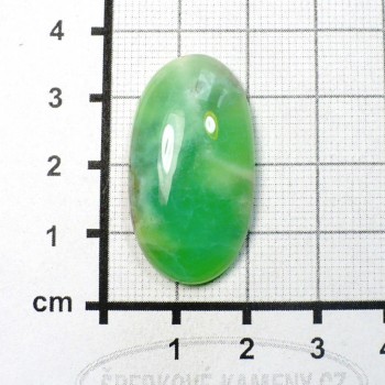 Chrysopál Tanzánie,kabošon  č.103 | www.šperkové-kameny.cz