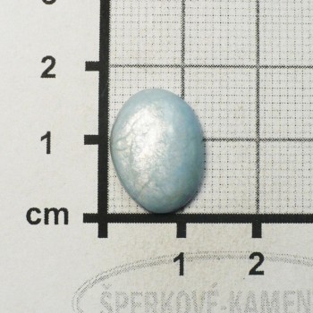 Akvamarín se shiller. efektem , kabošon č. 24 | www.sperkove-kameny.cz
