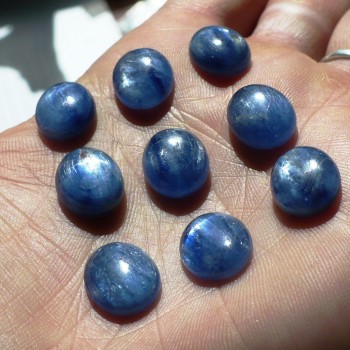  Kyanit oválek, kabošon 10x12 mm ,set A| šperkové-kameny.cz