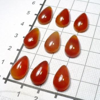 oranžový barvený achát Brazílie, slza 9x15 mm, set A| www.sperkove-kameny.cz