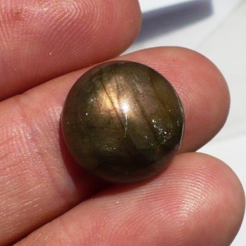 Labradorit  kabošon 14 mm, Madagaskar,   č.7| www.sperkove-kameny.cz