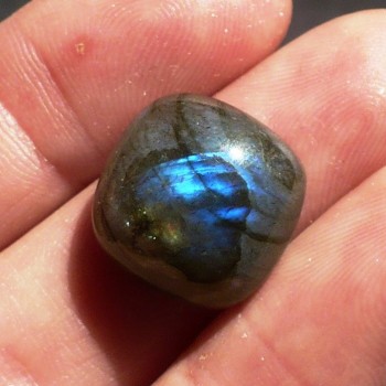Labradorit, kabošon, čtverec 15x15 mm, Madagaskar, č.2| www.sperkove-kameny.cz