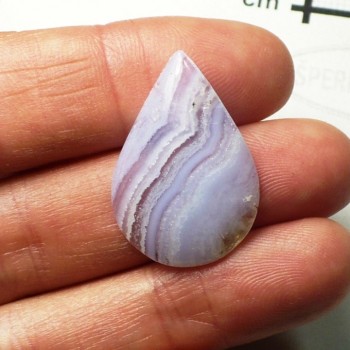 Modrý chalcedon Malawi,kabošon č.33  | šperkové-kameny.cz