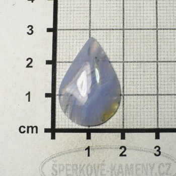 Modrý chalcedon Malawi,kabošon č.33  | šperkové-kameny.cz