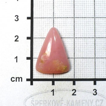 Růžový opál Peru, kabošon č.27 | www.sperkove-kameny.cz