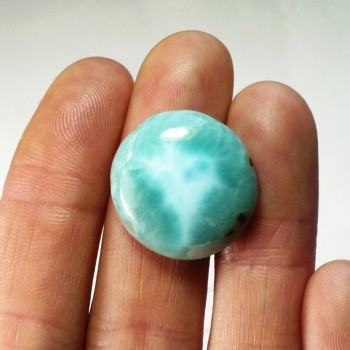 Larimar kabošon,top č.22| šperkové-kameny.cz