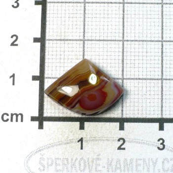 Pravý sardonyx ,Mexiko,  kabošon č. A6 | šperkové-kameny.cz
