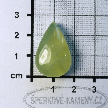 Prehnit  De Luxe, velký kabošon  č.A14| šperkové-kameny.cz