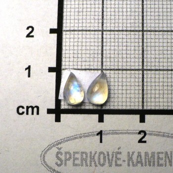 Duhový měsíční kámen, náušnicový pár č.3| www.sperkove-kameny.cz