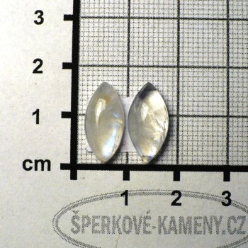 Duhový měsíční kámen, náušnicový pár č.11| www.sperkove-kameny.cz