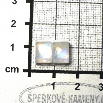 Duhový měsíční kámen, náušnicový pár č.12| www.sperkove-kameny.cz