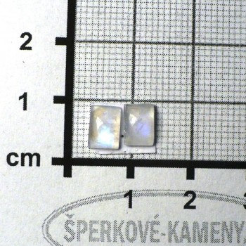 Duhový měsíční kámen, náušnicový pár č.14| www.sperkove-kameny.cz