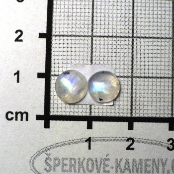Duhový měsíční kámen, náušnicový pár č.15| www.sperkove-kameny.cz