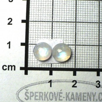 Duhový měsíční kámen, náušnicový pár č.16| www.sperkove-kameny.cz