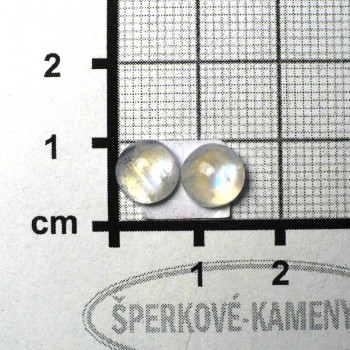 Duhový měsíční kámen, náušnicový pár č.17| www.sperkove-kameny.cz