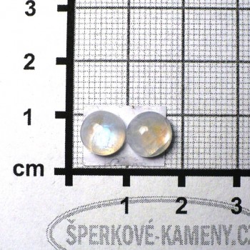 Duhový měsíční kámen, náušnicový pár č.20| www.sperkove-kameny.cz