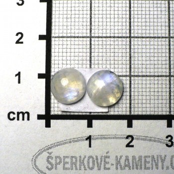 Duhový měsíční kámen, náušnicový pár č.21| www.sperkove-kameny.cz