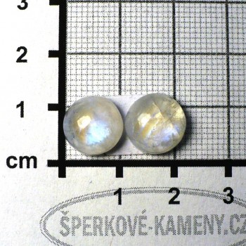 Duhový měsíční kámen, náušnicový pár č.24| www.sperkove-kameny.cz