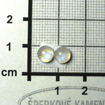 Duhový měsíční kámen, náušnicový pár č.25| www.sperkove-kameny.cz