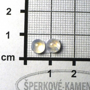 Duhový měsíční kámen, náušnicový pár č.26| www.sperkove-kameny.cz