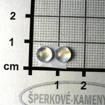 Duhový měsíční kámen, náušnicový pár č.28| www.sperkove-kameny.cz