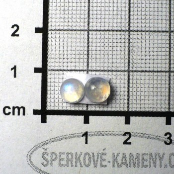 Duhový měsíční kámen, náušnicový pár č.29| www.sperkove-kameny.cz