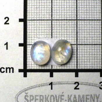 Duhový měsíční kámen, náušnicový pár č.36| www.sperkove-kameny.cz