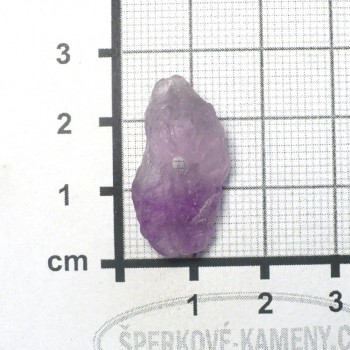 Fialkový fluorit surový, vrtaný č. A4| šperkové-kameny.cz