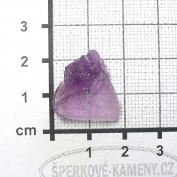 Fialkový fluorit surový, vrtaný č. A6| šperkové-kameny.cz