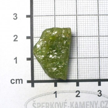 Olivín přírodní, surový,  krystal č. 9|šperkové-kameny.cz