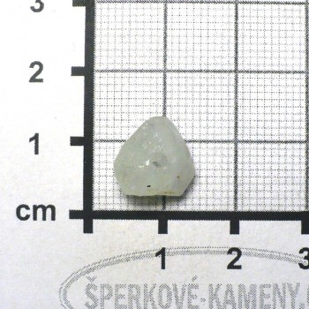 Akvamarín, světlý,surový, vrtaný č.1| šperkové-kameny.cz