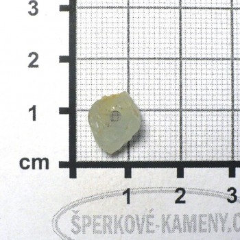 Akvamarín, světlý,surový, vrtaný č.3| šperkové-kameny.cz