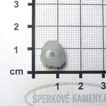 Akvamarín, světlý,surový, vrtaný č.4| šperkové-kameny.cz
