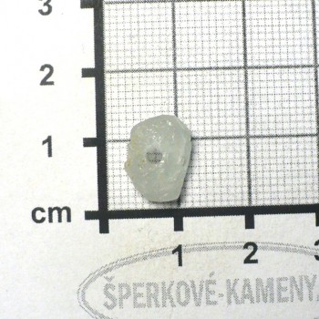 Akvamarín, světlý,surový, vrtaný č.5| šperkové-kameny.cz