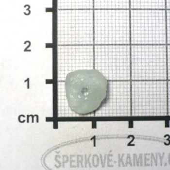 Akvamarín, světlý,surový, vrtaný č.8| šperkové-kameny.cz