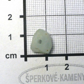 Akvamarín, světlý,surový, vrtaný č.9| šperkové-kameny.cz