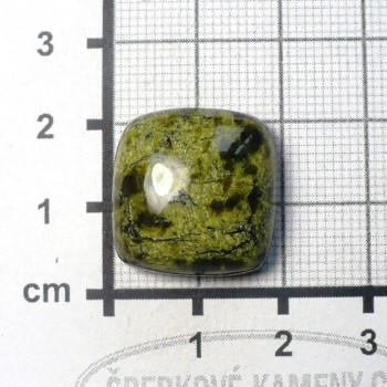 Serpentinit Rusko, kabošon č.4| šperkové-kameny.cz