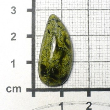 Serpentinit Rusko, kabošon č.9| šperkové-kameny.cz