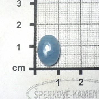 Akvamarín, Mozambik, kabošon č.4 | šperkové-kameny.cz
