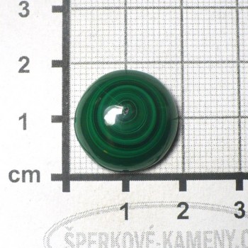 Malachit,řez krápníkem,menší kabošon č.4| šperkové-kameny.cz