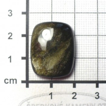 Zlatý obsidián, Mexico, kabošon č. 2| šperkové-kameny.cz