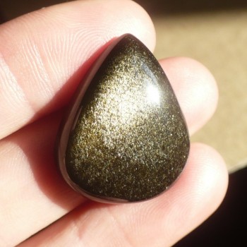 Zlatý obsidián, Mexico, kabošon č. 4| šperkové-kameny.cz