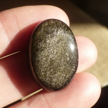 Zlatý obsidián, Mexico, kabošon č. 9| šperkové-kameny.cz