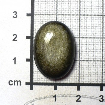 Zlatý obsidián, Mexico, kabošon č. 11| šperkové-kameny.cz