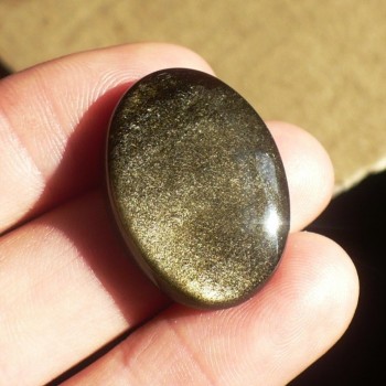 Zlatý obsidián, Mexico, kabošon č. 12| šperkové-kameny.cz