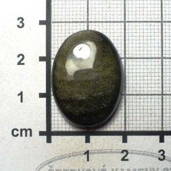 Zlatý obsidián, Mexico, kabošon č. 12| šperkové-kameny.cz