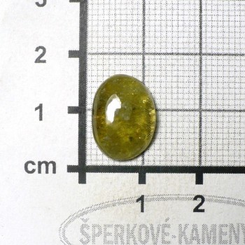 Mali grosulár, granát, kabošon č.5| šperkové-kameny.cz