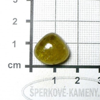 Mali grosulár, granát, kabošon č.14| šperkové-kameny.cz
