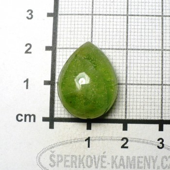 Olivín, Pákistán,kabošon č.18| šperkové-kameny.cz