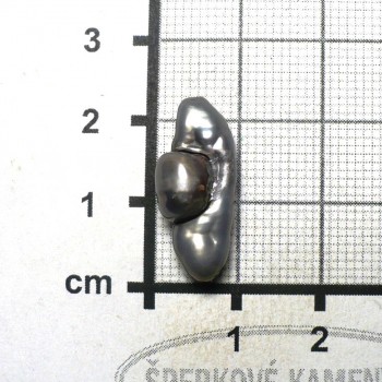 Říční perla,dlouhá,duhová šedá, č. 22| šperkové-kameny.cz